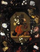 Juan de  Espinosa Still-Life with Flowers with a Garland of Fruit France oil painting reproduction